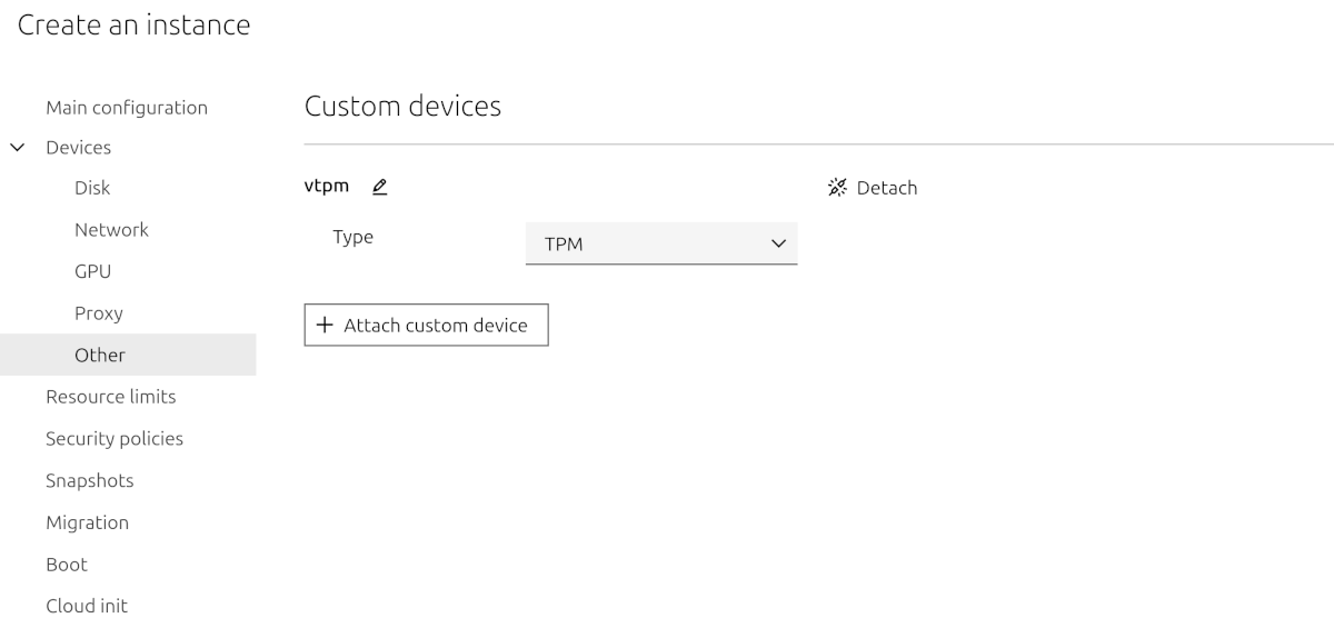 Incus VMでTPMを設定
